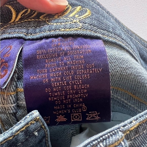 EUC Dereon Beyonce Girls Summer Flare Blue Denim Jeans Size 1/2 (R) - Picture 10 of 11